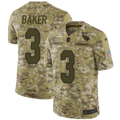 Nike Arizona Cardinals #3 Budda Baker Camo Men's Stitched NFL Limited 2018 Salute To Service Jersey
